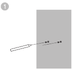 Zwei parallele Löcher markieren