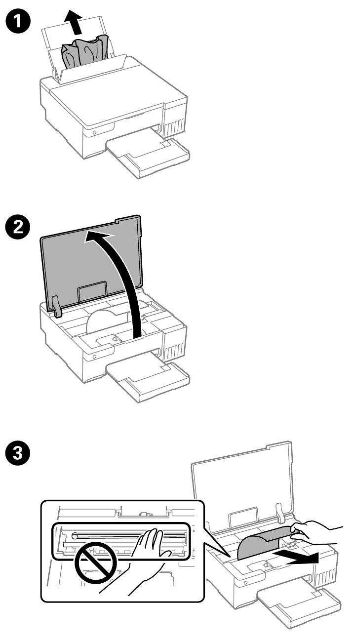 Epson - L8050 Serie - Beheben von Papierstaus Beheben von Papierstaus
