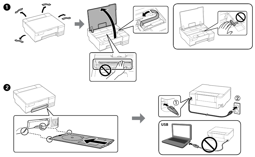 Epson - L8050 Series - Einrichtung - Schritt 1 Einrichtung - Schritt 1