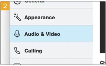 Blackmagic Design - ATEM Mini - Die Webcam in Skype einstellen - Schritt 2 Die Webcam in Skype einstellen - Schritt 2