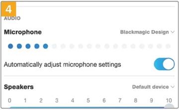 Blackmagic Design - ATEM Mini - Die Webcam in Skype einstellen - Schritt 4 Die Webcam in Skype einstellen - Schritt 4
