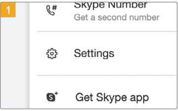 Blackmagic Design - ATEM Mini - Die Webcam in Skype einstellen - Schritt 1 Die Webcam in Skype einstellen - Schritt 1