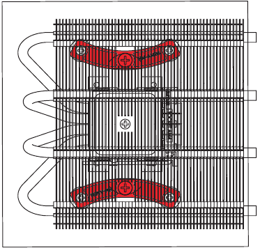 Noctua - NH-L12S - AMD - Anbringen der Montagestege - Schritt 1 AMD - Anbringen der Montagestege - Schritt 1