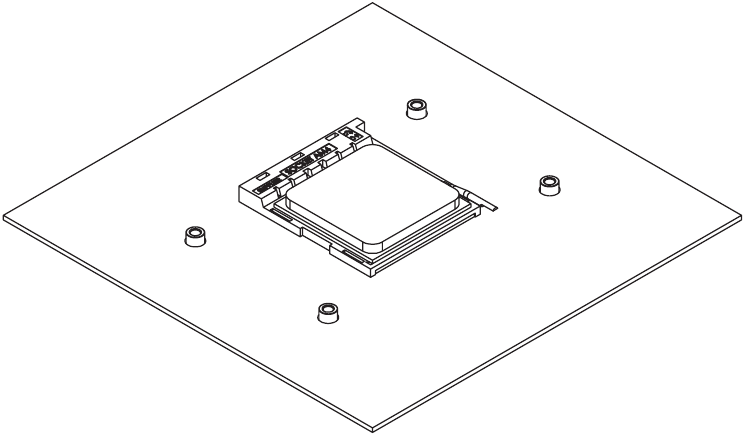 Noctua - NH-L12S - AMD - Entfernen des werkseitigen Halteklammernmoduls - Schritt 2 AMD - Entfernen des werkseitigen Halteklammernmoduls - Schritt 2
