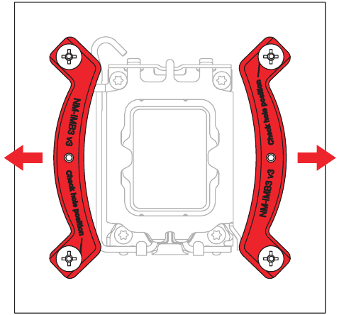 Noctua - NH-L12S - LGA 1700/1200/115x - Installieren der Montagestege - Schritt 6 LGA 1700/1200/115x - Installieren der Montagestege - Schritt 6
