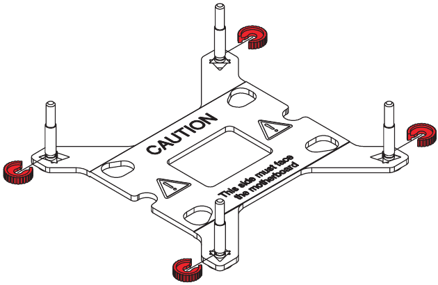 Noctua - NH-L12S - LGA 1700/1200/115x - Vorbereiten der Backplate - Schritt 2 LGA 1700/1200/115x - Vorbereiten der Backplate - Schritt 2