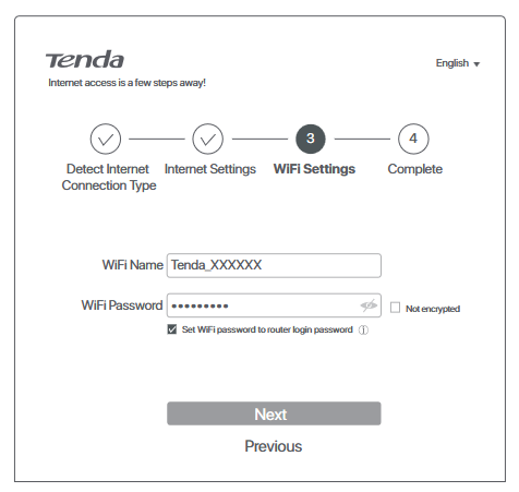Tenda - RX27 Pro - Einrichtung über Weboberfläche - Schritt 4 Einrichtung über Weboberfläche - Schritt 4