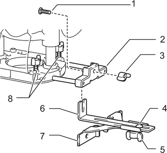 Makita - RT0702C - Parallelanschlag für Führungshalter Parallelanschlag für Führungshalter