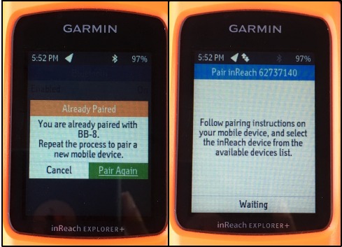 Garmin - inReach EXPLORER + - Gerät mit Ihrem iPhone synchronisieren Gerät mit Ihrem iPhone synchronisieren