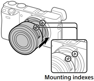 Sony - A6400 - Anbringen eines Objektivs Anbringen eines Objektivs