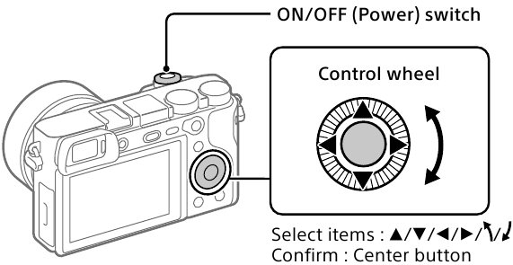 Sony - A6400 - Einstellen der Sprache und der Uhrzeit Einstellen der Sprache und der Uhrzeit