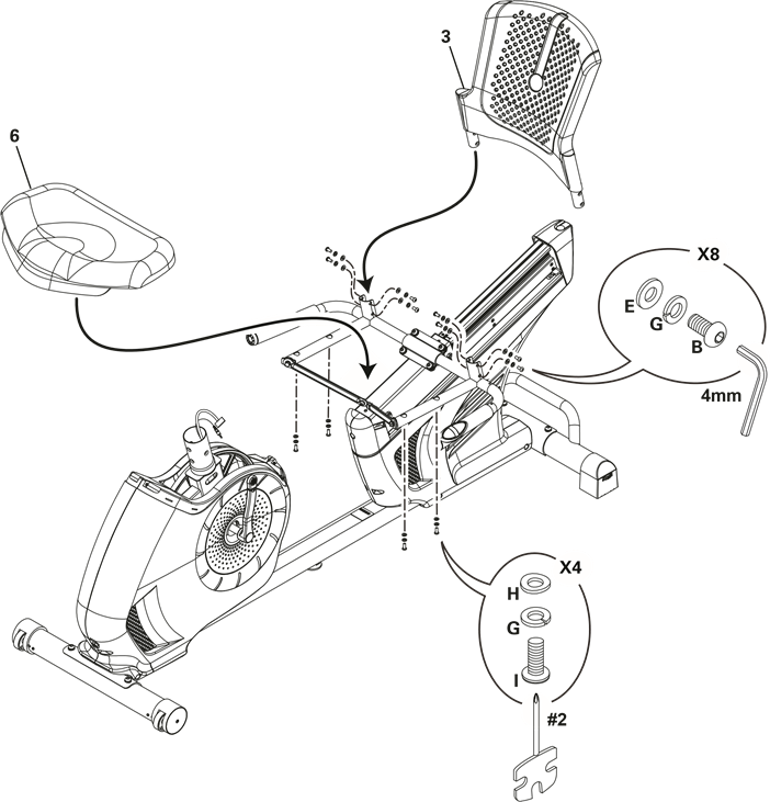 Schwinn - 270i - MONTAGE - Schritt 3 MONTAGE - Schritt 3