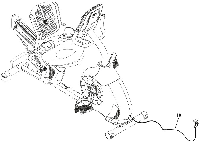 Schwinn - 570R - Montage - Schritt 11 - Netzadapter anschließen Montage - Schritt 11 - Netzadapter anschließen