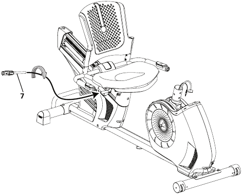 Schwinn - 570R - Montage - Schritt 5 - Sitzverstellgriff anbringen Montage - Schritt 5 - Sitzverstellgriff anbringen