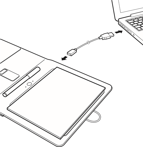 Wacom - Bamboo Spark - Aufladen Aufladen