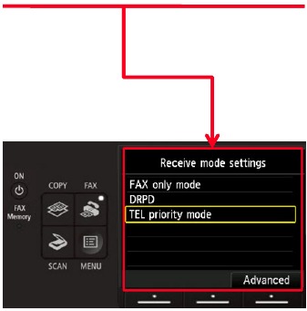 Canon - PIXMA MX922 - Empfangsmodus einrichten - Schritt 5 Empfangsmodus einrichten - Schritt 5