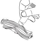 Staub und Verwicklungen von der Rollbürste entfernen