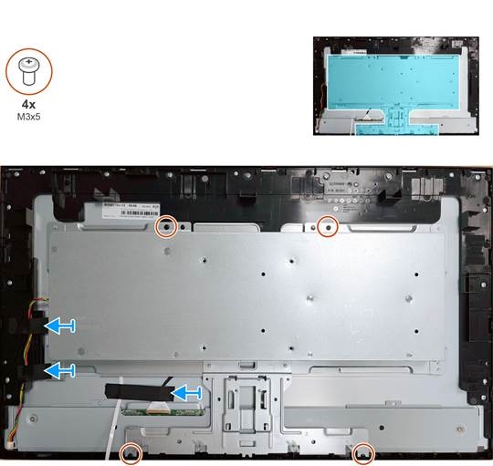 Dell - G2725D - Metallrahmen anbringen - Schritt 1 Metallrahmen anbringen - Schritt 1