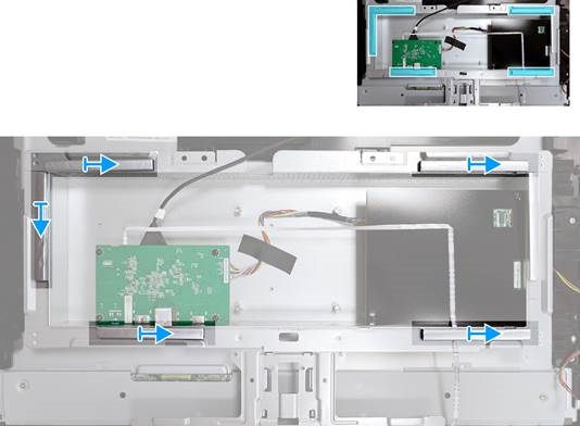 Dell - G2725D - Hauptplatine und Netzplatine entfernen - Schritt 1 Hauptplatine und Netzplatine entfernen - Schritt 1