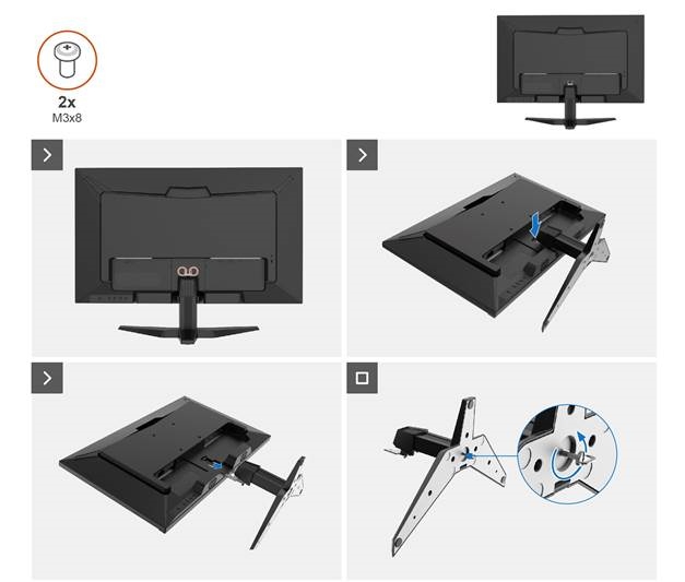 Dell - G2725D - Standfuß entfernen Standfuß entfernen
