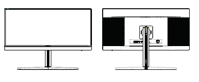 Acer - X34 - Anbringen des Monitors an der Basis – Schritt 2 Anbringen des Monitors an der Basis – Schritt 2