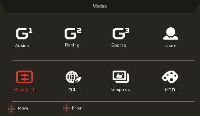Acer - X34 - Direktzugriffstaste 1 (Standard: Modus) Direktzugriffstaste 1 (Standard: Modus)