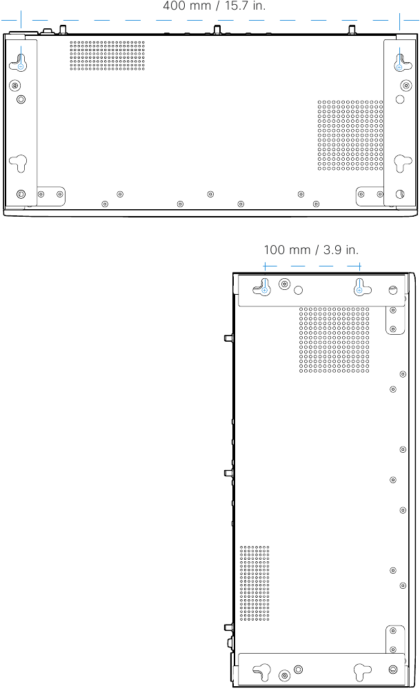 Cisco - Room Kit EQ - Abmessungen der Wandhalterung Abmessungen der Wandhalterung