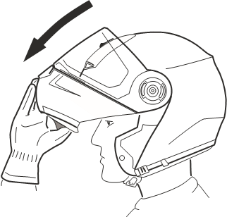 SCHUBERTH - C3 PRO - SCHLIESSEN DES KINNTEILS SCHLIESSEN DES KINNTEILS