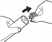 Illustration des Entfernens der Endkappe