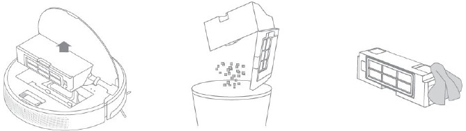 Dreame - D10 Plus - Reinigung – Schritt 1 – Staubbehälter reinigen Reinigung – Schritt 1 – Staubbehälter reinigen
