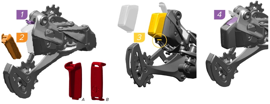 SRAM - Eagle AXS - SRAM® Batterie-Installation SRAM® Batterie-Installation