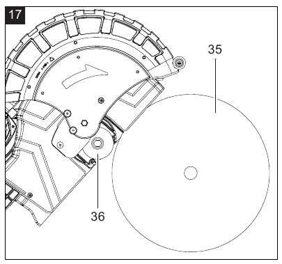Scheppach - HM140L - Sägeblatt wechseln - Schritt 4 Sägeblatt wechseln - Schritt 4