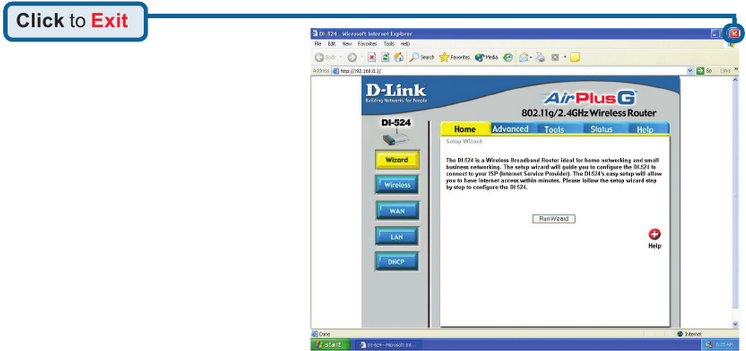 D-Link - DI-524 - Internetverbindung testen Internetverbindung testen