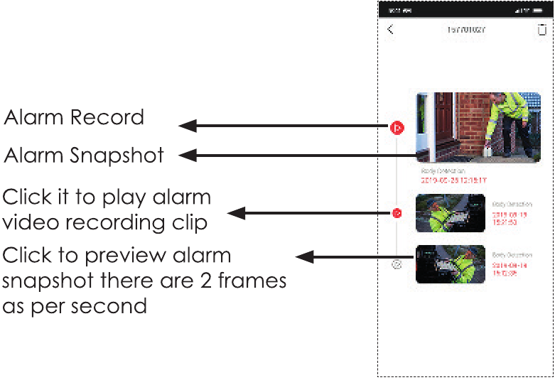 ieGeek - ZS-GX5 - Alarm-Push-Benachrichtigung und Wiedergabe Alarm-Push-Benachrichtigung und Wiedergabe