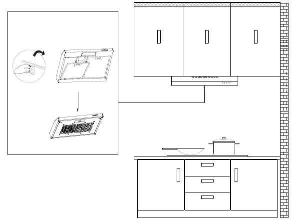 CIARRA - CBCS6903 - Dunstabzugshaube installieren - Schritt 4 Dunstabzugshaube installieren - Schritt 4