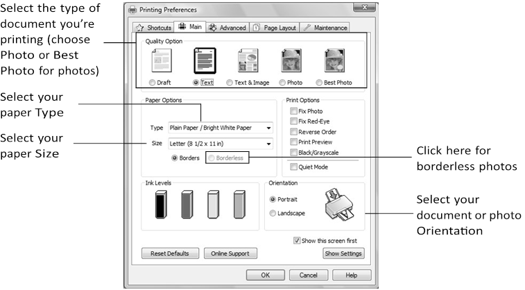 Epson - WorkForce 610 Series - Vom PC drucken - Drucken unter Windows - Schritt 2 Vom PC drucken - Drucken unter Windows - Schritt 2