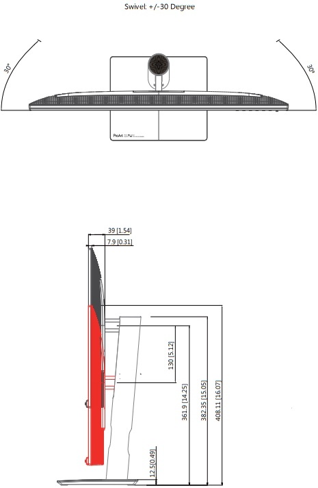 Asus - ProArt PA27JCV - Allgemeine Anweisungen - Maßzeichnungen - Teil 2 Allgemeine Anweisungen - Maßzeichnungen - Teil 2