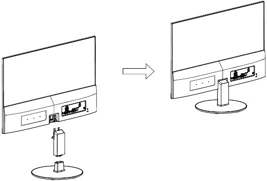 Acer - SB220Q - Standfuß anbringen Standfuß anbringen