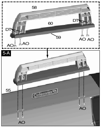 Coleman - 2000er Serie - MONTAGEANLEITUNG - Schritt 6 MONTAGEANLEITUNG - Schritt 6