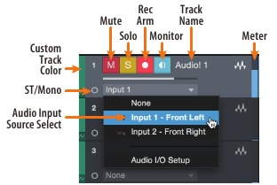 PreSonus - Studio 1810c - Anatomie einer Audio-Spur Anatomie einer Audio-Spur