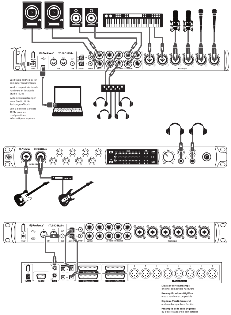 PreSonus - Studio 1810c - Anschlussdiagramm - STUDIO1824c Anschlussdiagramm - STUDIO1824c