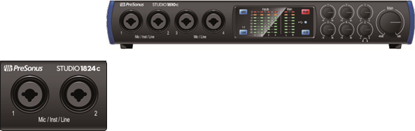 PreSonus - Studio 1810c - Anschlüsse und Bedienelemente an der Vorderseite - Teil 2 Anschlüsse und Bedienelemente an der Vorderseite - Teil 2