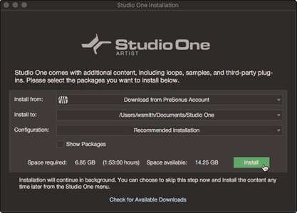 PreSonus - Studio 1810c - Installation und Autorisierung - Schritt 2 Installation und Autorisierung - Schritt 2