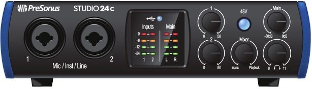 PreSonus - Studio 24c - Anschluss - Panel-Anschlüsse - Schritt 1 Anschluss - Panel-Anschlüsse - Schritt 1