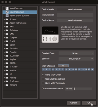 PreSonus - Studio 24c - Einrichten eines externen MIDI-Soundmoduls - Schritt 2 Einrichten eines externen MIDI-Soundmoduls - Schritt 2