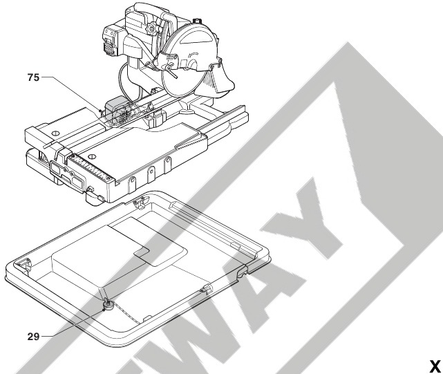 DeWalt - D24000 - Wartung - Entleeren des Wasserbehälters Wartung - Entleeren des Wasserbehälters