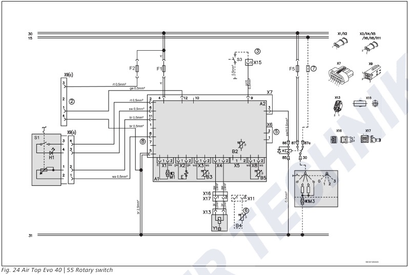 Webasto - Air Top Evo 40 - Stromlaufplan - Teil 3 Stromlaufplan - Teil 3
