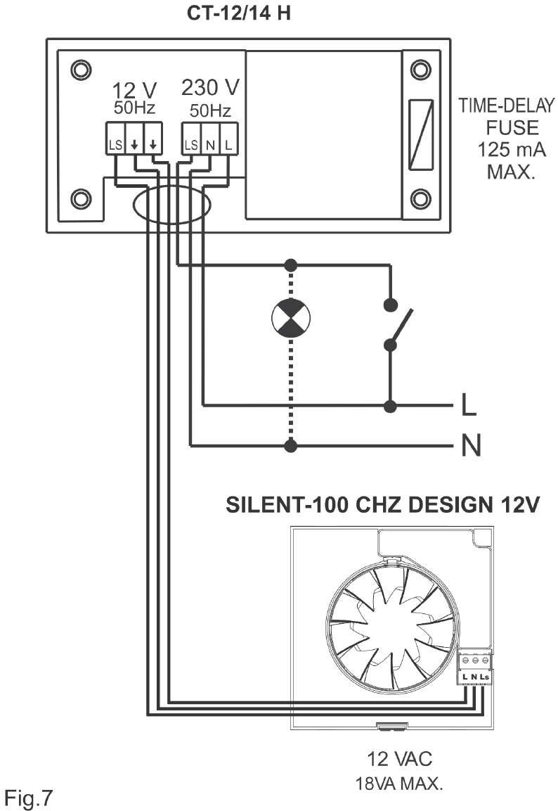 S&P - SILENT-100 CHZ DESIGN - Automatischer Betrieb mit externem Schalter - Schritt 2 Automatischer Betrieb mit externem Schalter - Schritt 2