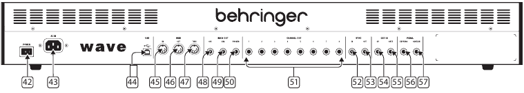 Behringer - WAVE - Rückseite Rückseite