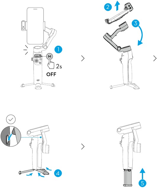 dji - OSMO MOBILE 7 - Grundfunktionen - Lagerung Grundfunktionen - Lagerung